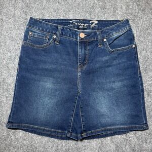Seven7‎ Women's Jeans Weekend Short Size 4 Blue Denim Jean Short 7" Inseam